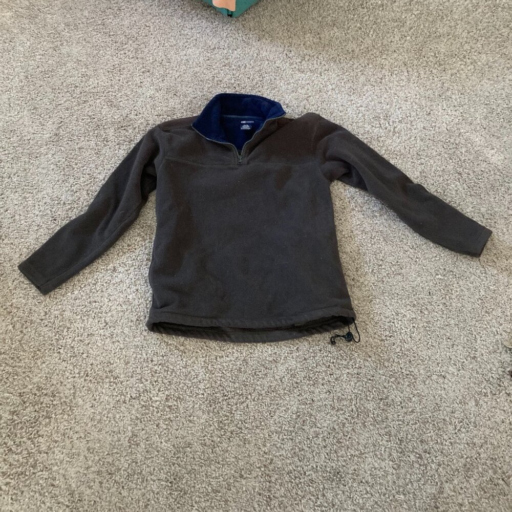 Faded Glory fleece green & navy pull over sz mens small